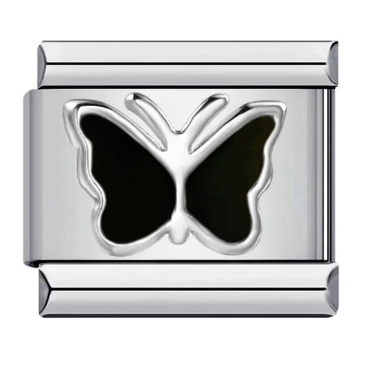 Black Series Simplicity Charms — 9MM Italian Links with Butterfly, Star, Heart & More Trendy DIY Stainless Steel Jewelry