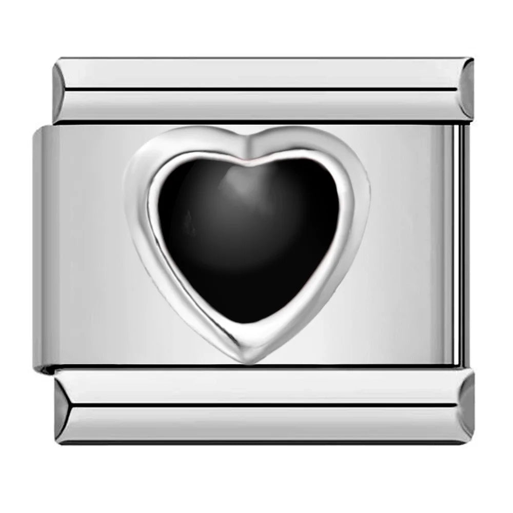 Black Series Simplicity Charms — 9MM Italian Links with Butterfly, Star, Heart & More Trendy DIY Stainless Steel Jewelry