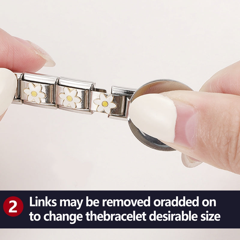 LOVE & Nature Charm Set — 9MM Italian Links with Heart, Daisy, Dog & Planet Motifs  Trendy DIY Bracelet for Women