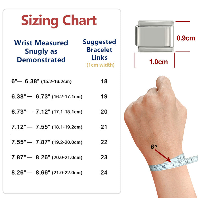 Colorful Word Charms — “Have Fun”, “Power”, “Lucky”, “Be Mine”  9MM Italian Links for Unisex DIY Bracelets