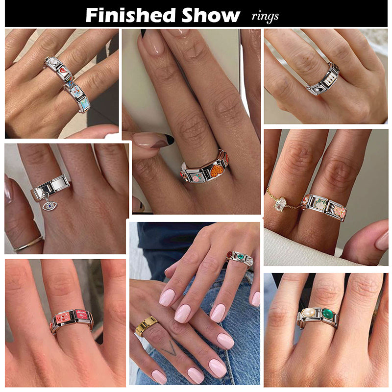 Y2K Golden Flower & Bow Charm — Romantic Pendant for 9MM Italian Link Bracelets  DIY Jewelry for Women