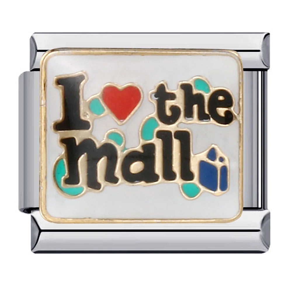 GEMOSA Glazed Italian Charm — Bold & Lucky Link for 9MM Bracelets  Trendy DIY Stainless Steel Jewelry