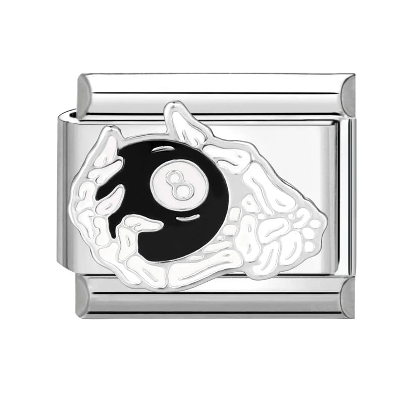 LOVE & Nature Charm Set — 9MM Italian Links with Heart, Daisy, Dog & Planet Motifs  Trendy DIY Bracelet for Women