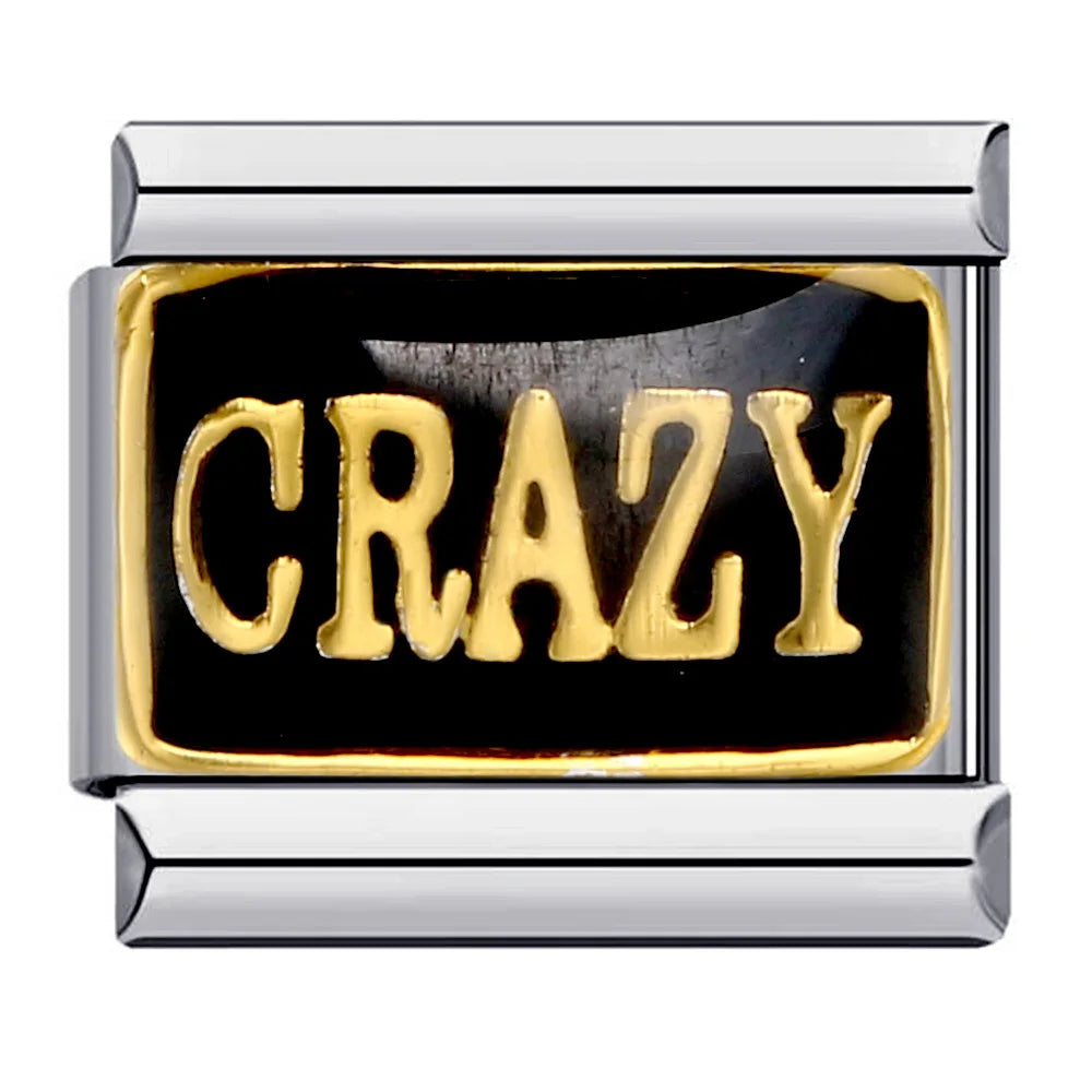 GEMOSA Glazed Italian Charm — Bold & Lucky Link for 9MM Bracelets  Trendy DIY Stainless Steel Jewelry