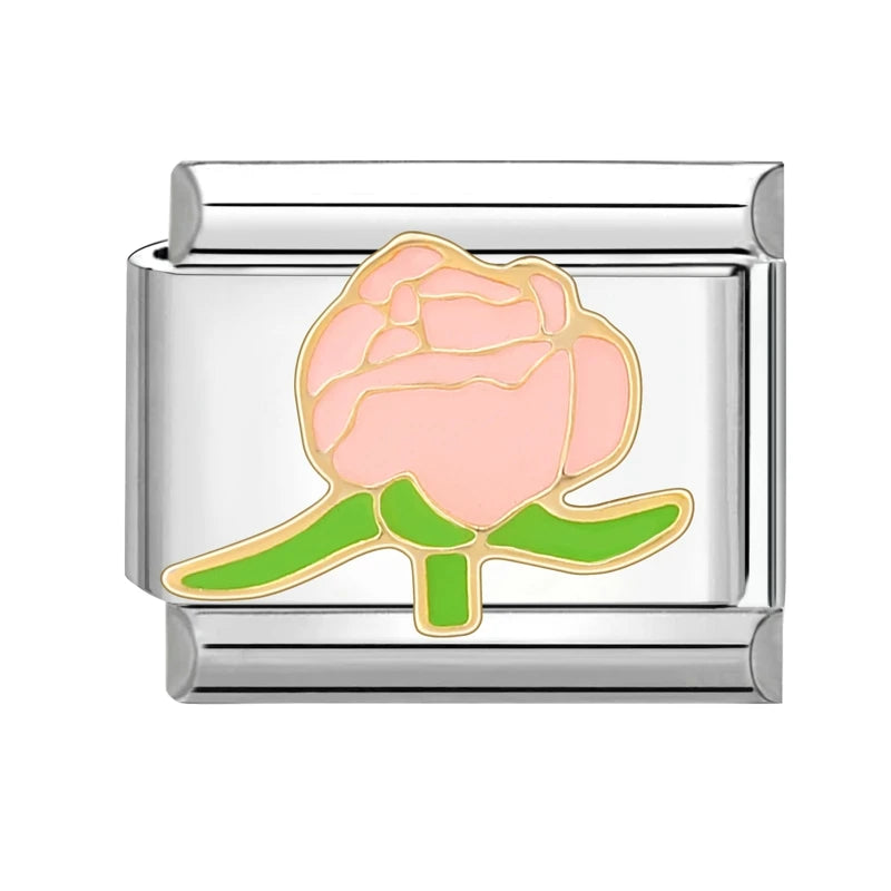 LOVE & Nature Charm Set — 9MM Italian Links with Heart, Daisy, Dog & Planet Motifs  Trendy DIY Bracelet for Women