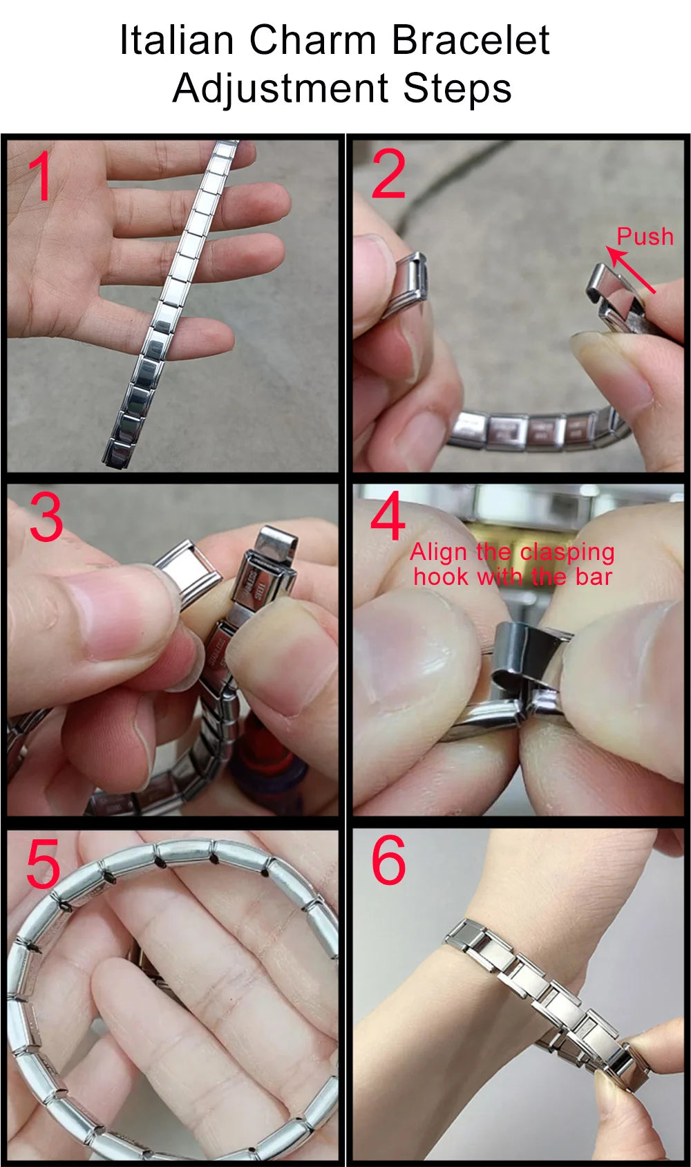 2025 Trendy Italian Charm Bracelet — 9MM Elastic Stainless Steel Link Bangle  Unisex DIY Jewelry for Gifting & Everyday Style