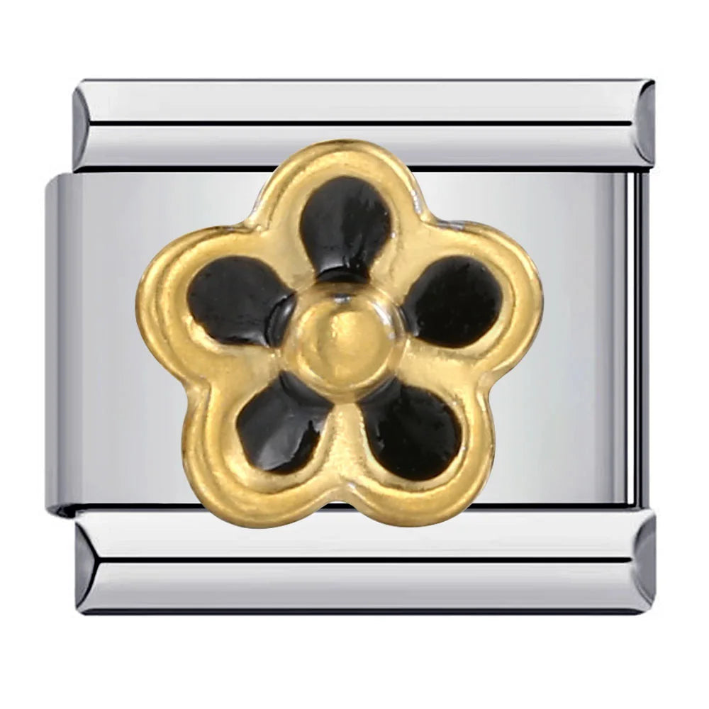 Black Series Simplicity Charms — 9MM Italian Links with Butterfly, Star, Heart & More  Trendy DIY Stainless Steel Jewelry