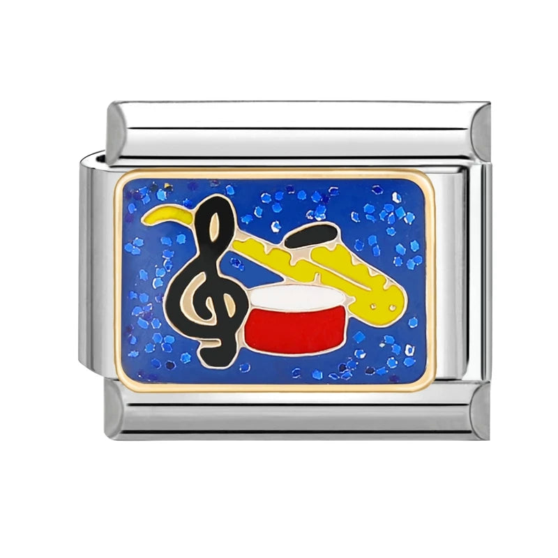 LOVE & Nature Charm Set — 9MM Italian Links with Heart, Daisy, Dog & Planet Motifs  Trendy DIY Bracelet for Women