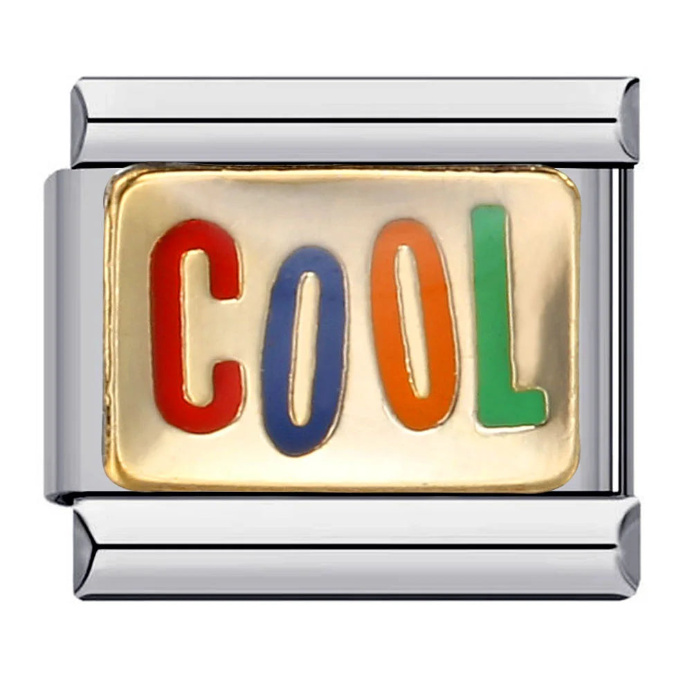 GEMOSA Glazed Italian Charm — Bold & Lucky Link for 9MM Bracelets  Trendy DIY Stainless Steel Jewelry