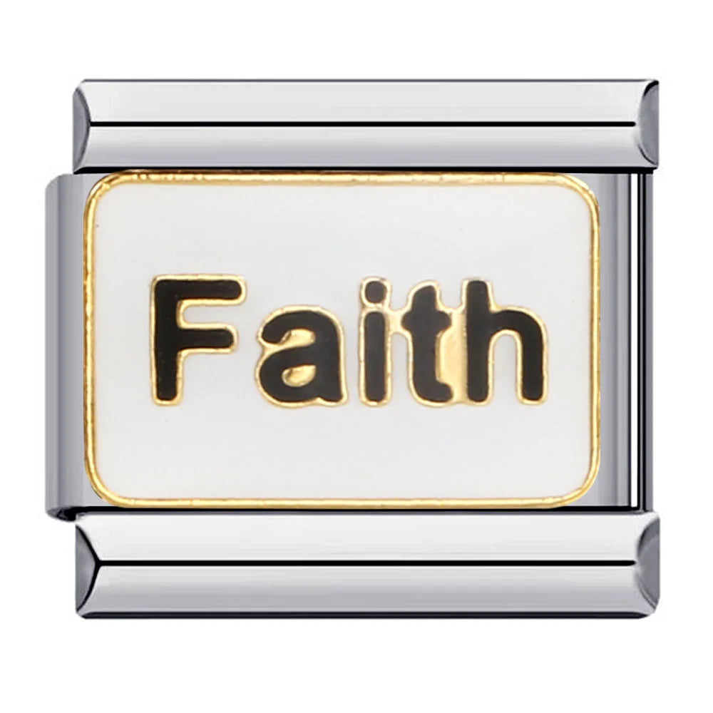 GEMOSA Glazed Italian Charm — Bold & Lucky Link for 9MM Bracelets  Trendy DIY Stainless Steel Jewelry