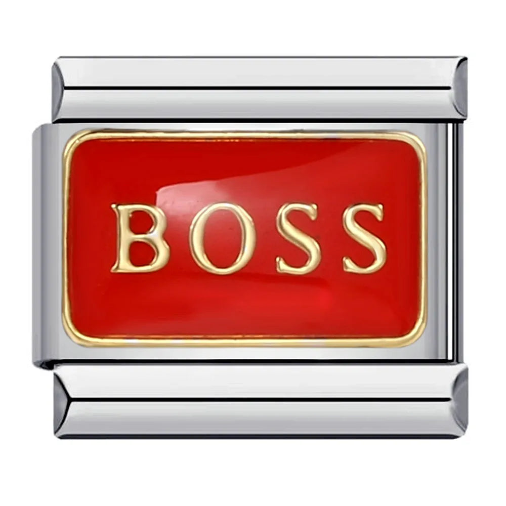 GEMOSA Glazed Italian Charm — Bold & Lucky Link for 9MM Bracelets  Trendy DIY Stainless Steel Jewelry