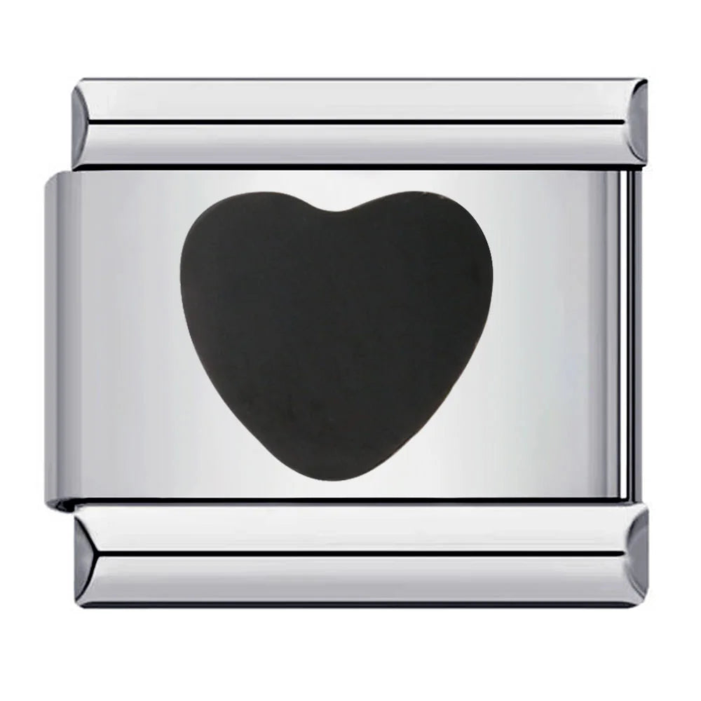 Black Series Simplicity Charms — 9MM Italian Links with Butterfly, Star, Heart & More  Trendy DIY Stainless Steel Jewelry