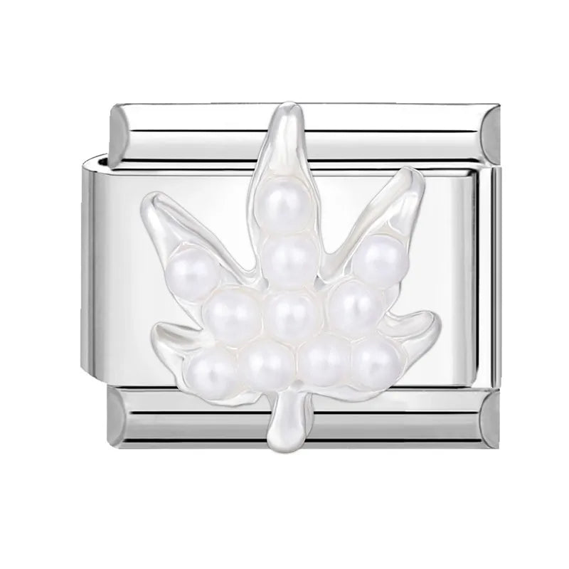 Shiny Zircon Butterfly & Heart Charm — Romantic 9MM Italian Link for Women’s DIY Stainless Steel Bracelets