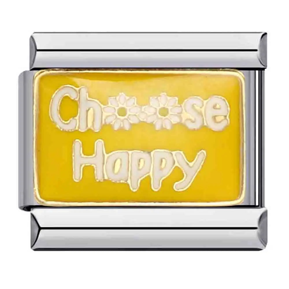 GEMOSA Glazed Italian Charm — Bold & Lucky Link for 9MM Bracelets  Trendy DIY Stainless Steel Jewelry