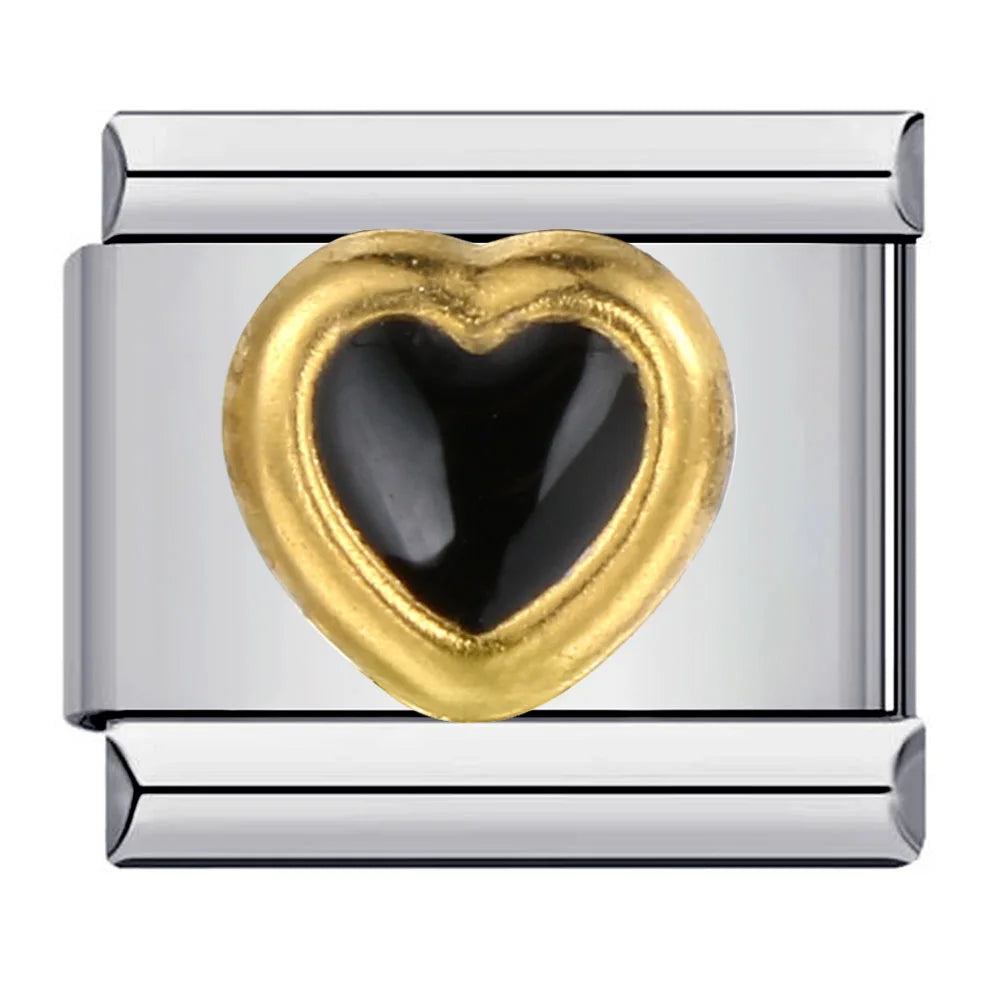 Black Series Simplicity Charms — 9MM Italian Links with Butterfly, Star, Heart & More  Trendy DIY Stainless Steel Jewelry