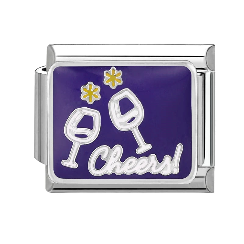 LOVE & Nature Charm Set — 9MM Italian Links with Heart, Daisy, Dog & Planet Motifs  Trendy DIY Bracelet for Women