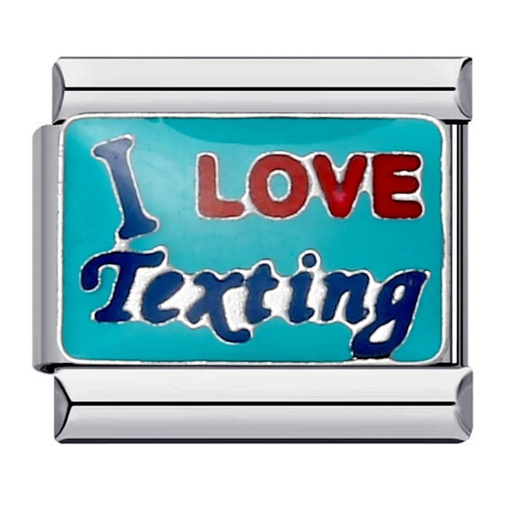 GEMOSA Glazed Italian Charm — Bold & Lucky Link for 9MM Bracelets  Trendy DIY Stainless Steel Jewelry