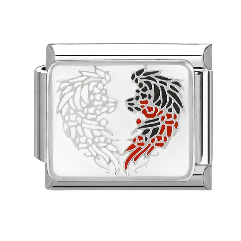 LOVE & Nature Charm Set — 9MM Italian Links with Heart, Daisy, Dog & Planet Motifs  Trendy DIY Bracelet for Women