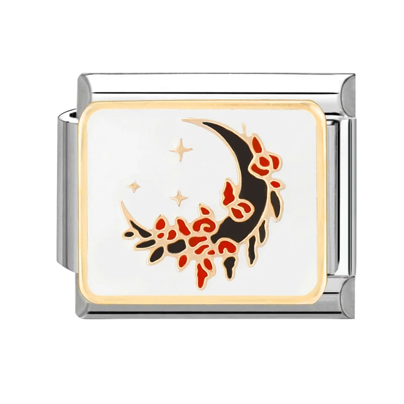 LOVE & Nature Charm Set — 9MM Italian Links with Heart, Daisy, Dog & Planet Motifs  Trendy DIY Bracelet for Women