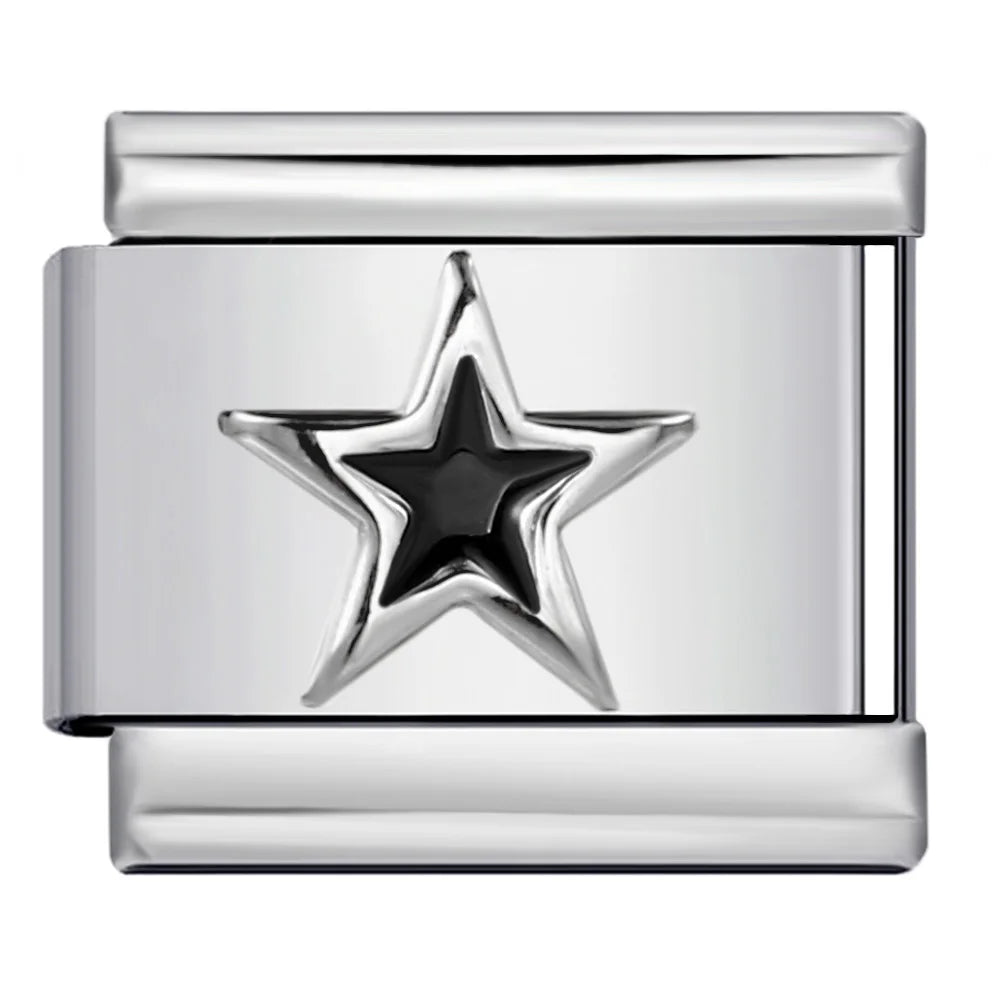 Black Series Simplicity Charms — 9MM Italian Links with Butterfly, Star, Heart & More  Trendy DIY Stainless Steel Jewelry