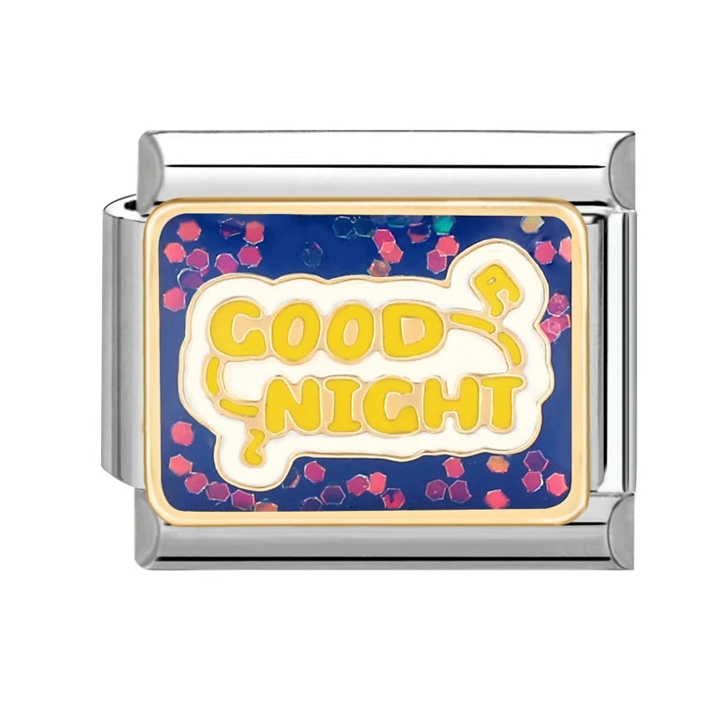 Colorful Word Charms — “Have Fun”, “Power”, “Lucky”, “Be Mine”  9MM Italian Links for Unisex DIY Bracelets