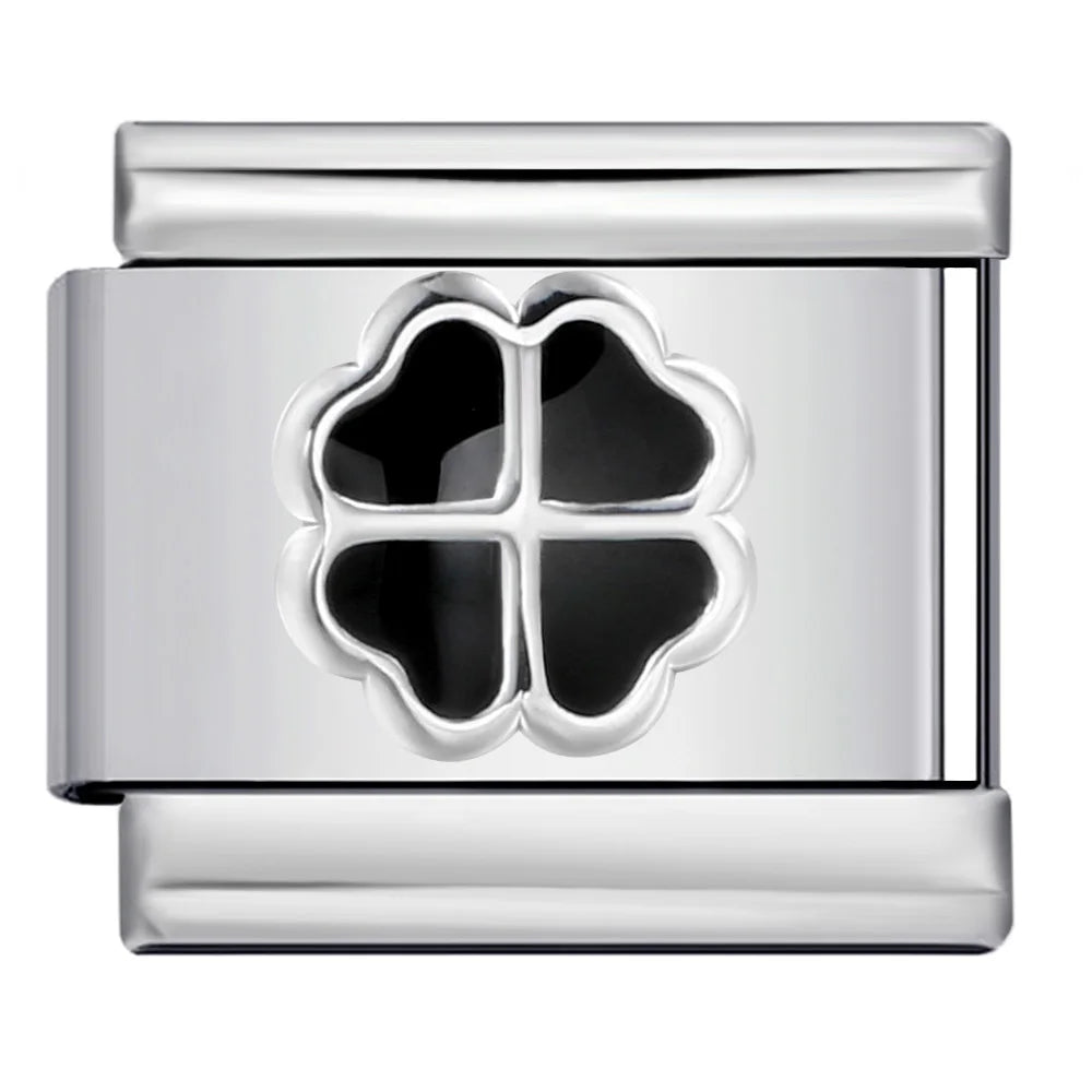 Black Series Simplicity Charms — 9MM Italian Links with Butterfly, Star, Heart & More  Trendy DIY Stainless Steel Jewelry