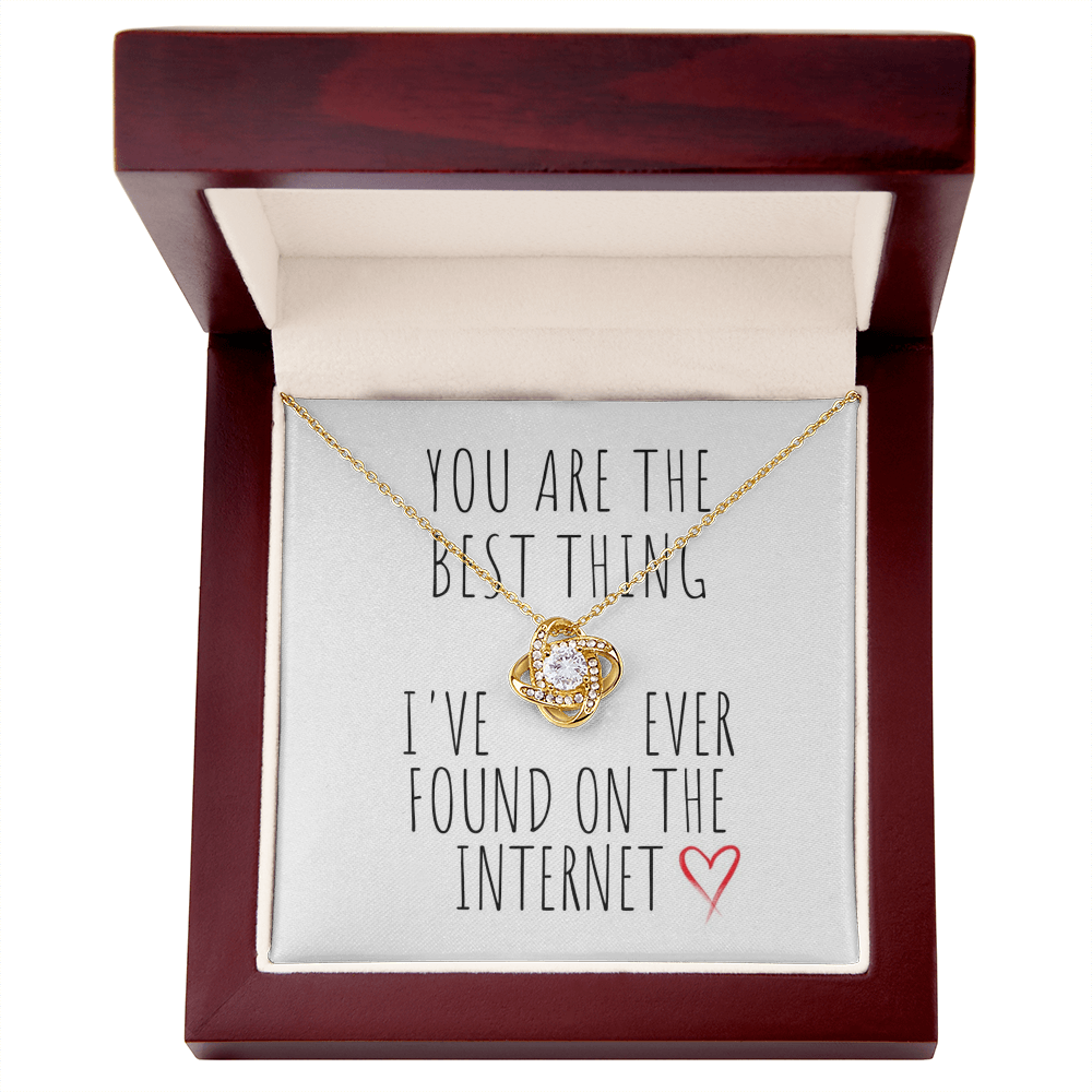 Best Thing I've Ever Found Love Knot Necklace