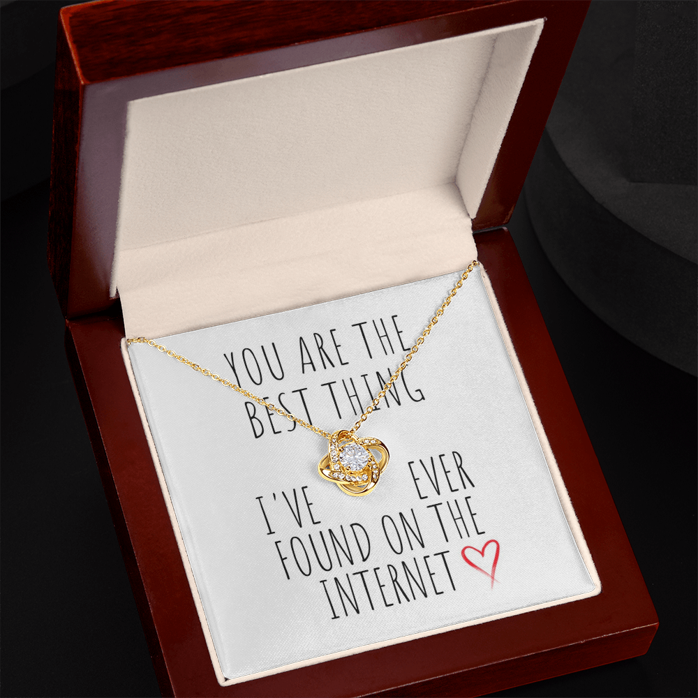 Best Thing I've Ever Found Love Knot Necklace
