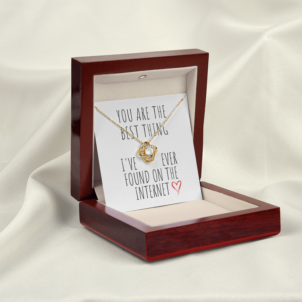 Best Thing I've Ever Found Love Knot Necklace