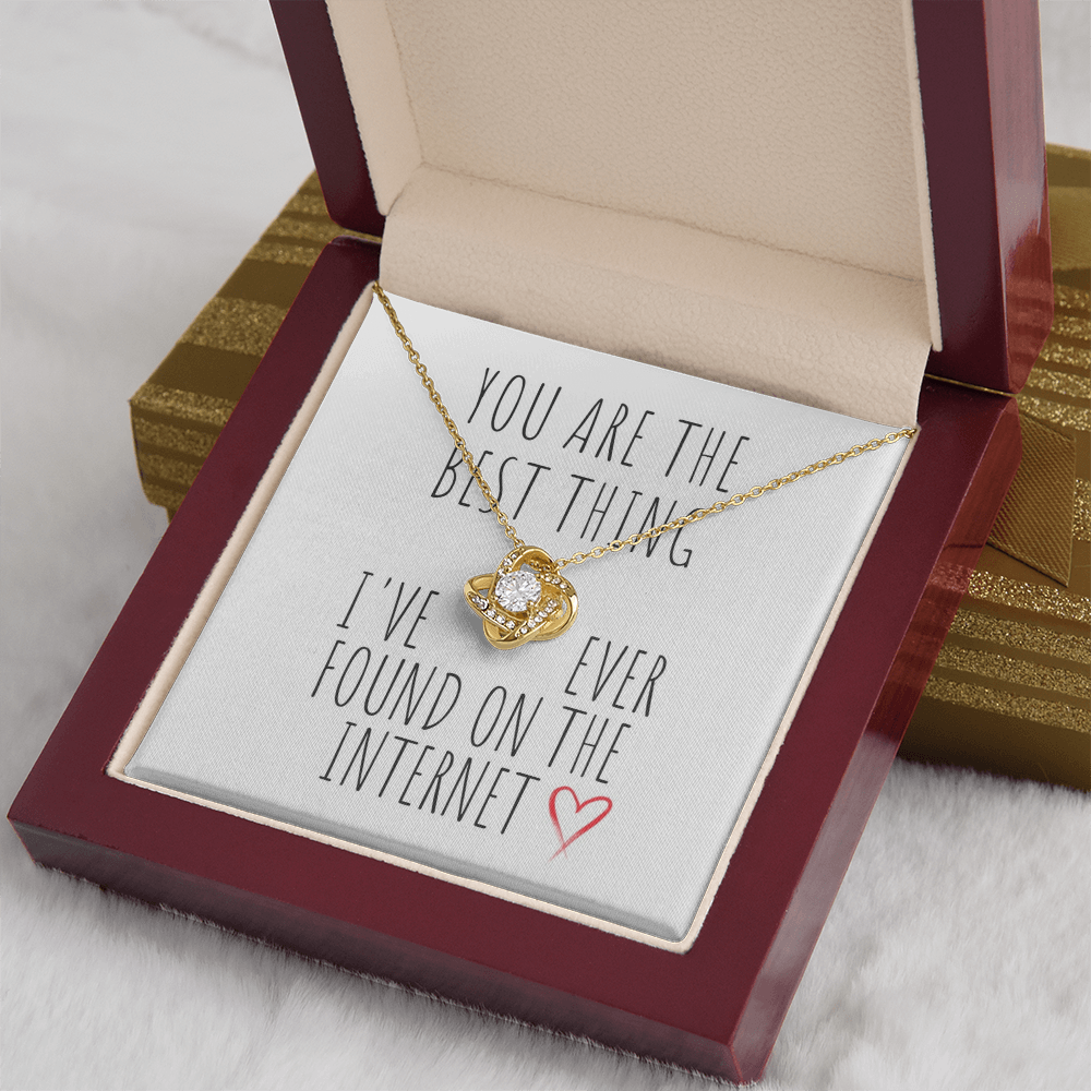 Best Thing I've Ever Found Love Knot Necklace