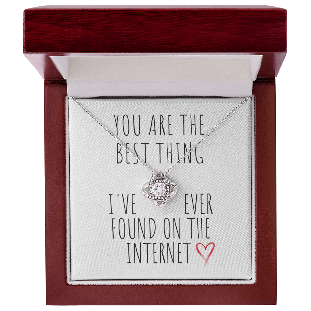Best Thing I've Ever Found Love Knot Necklace