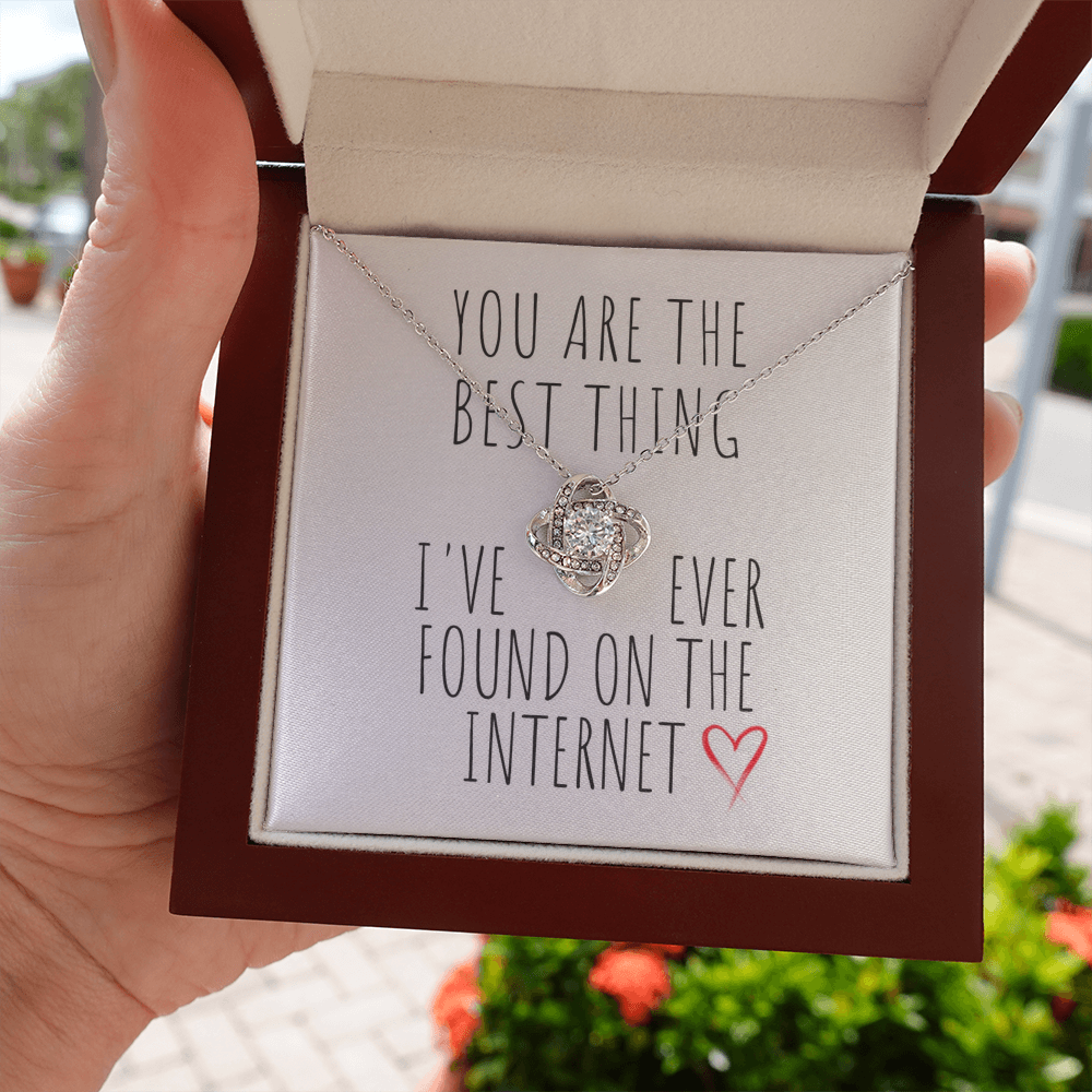 Best Thing I've Ever Found Love Knot Necklace