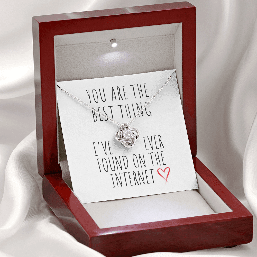 Best Thing I've Ever Found Love Knot Necklace